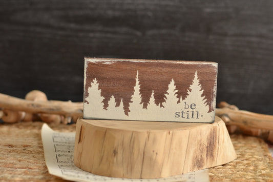 Walnut Sign - Be Still