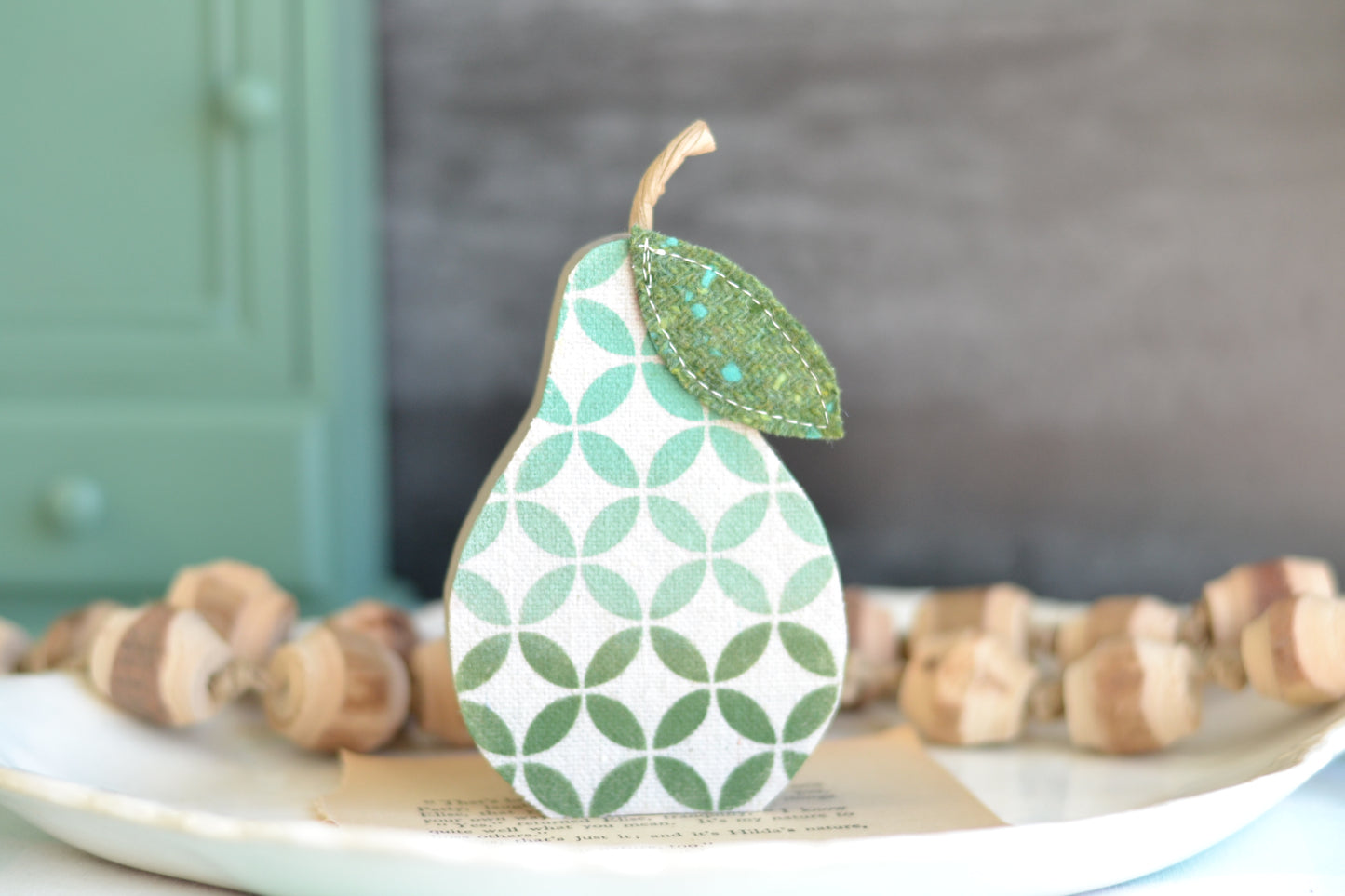 Wood Pears - Stenciled and Small Joy
