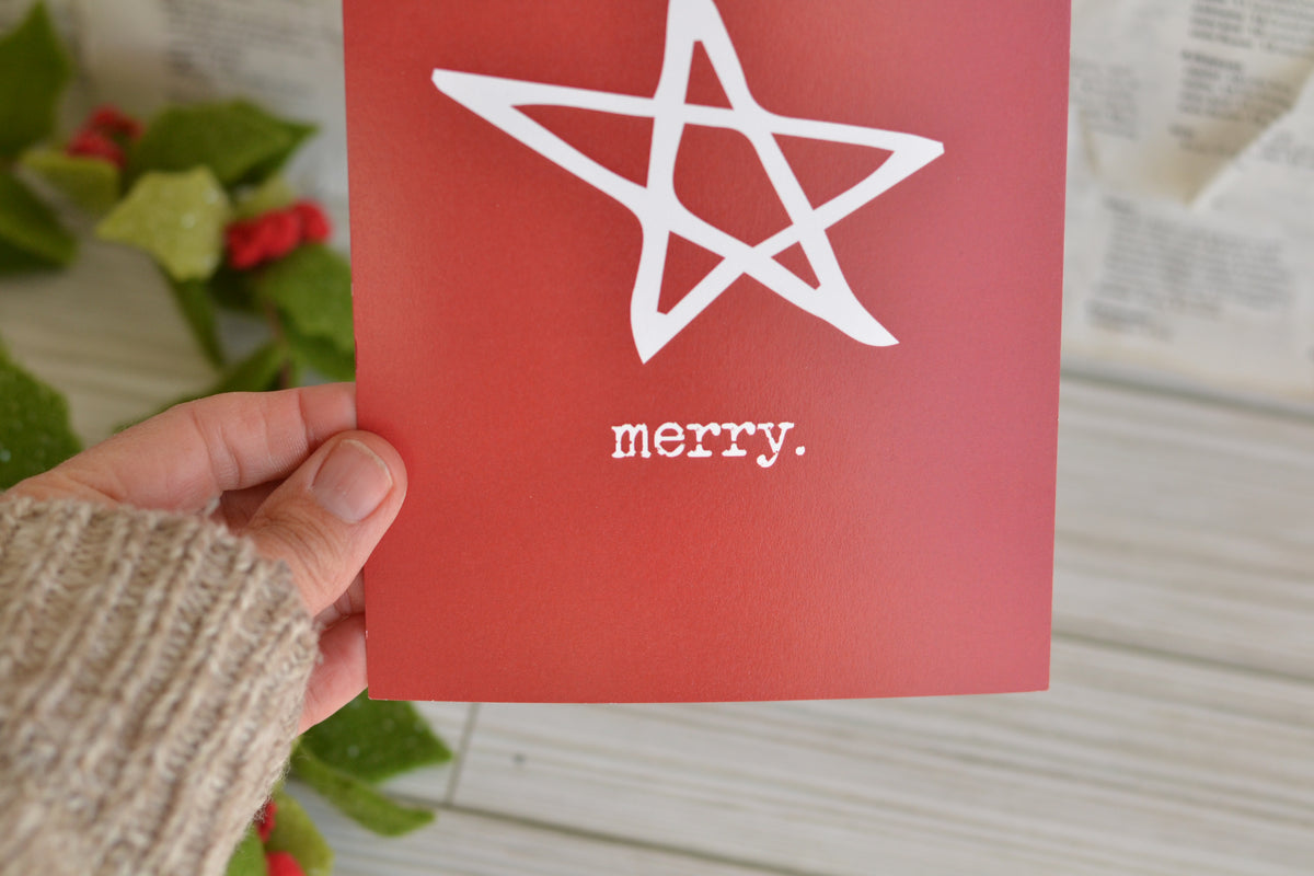Red Merry Print - *frame not included
