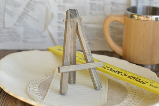 Small Wood Stained Easel for Tiered Trays