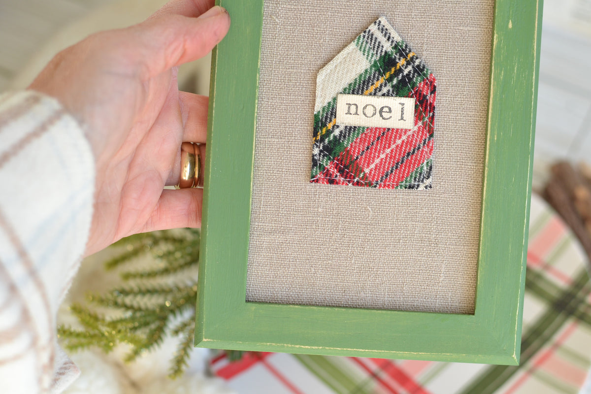 FRAMED Noel House Sign - frame included G34
