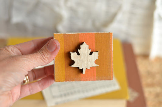 Rustic Fall Wood Block - B20