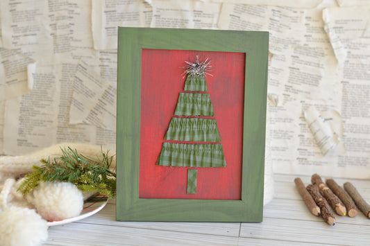 FRAMED Ruffled Tree - 5"x7" *frame included