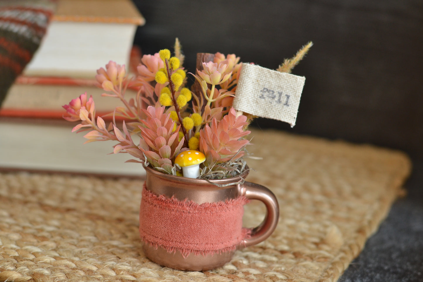 Rose Gold Floral Mini Mug - F31