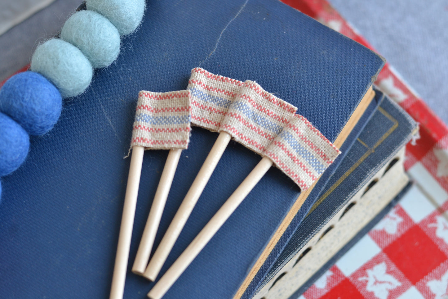 Mini Flags STRIPED - Set of FOUR