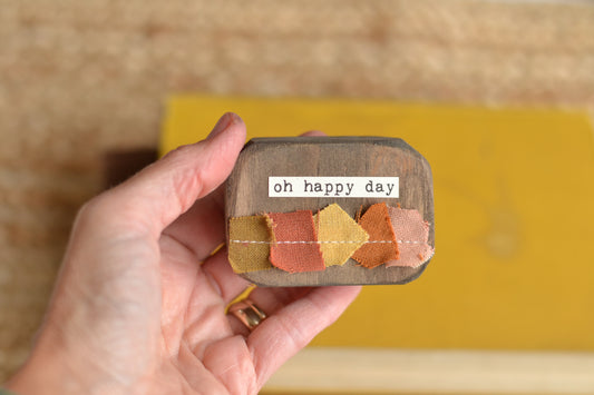 Rustic Fall Wood Block - B23 - Oh Happy Day