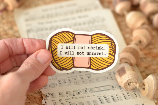 Gold Yarn - I will not shrink