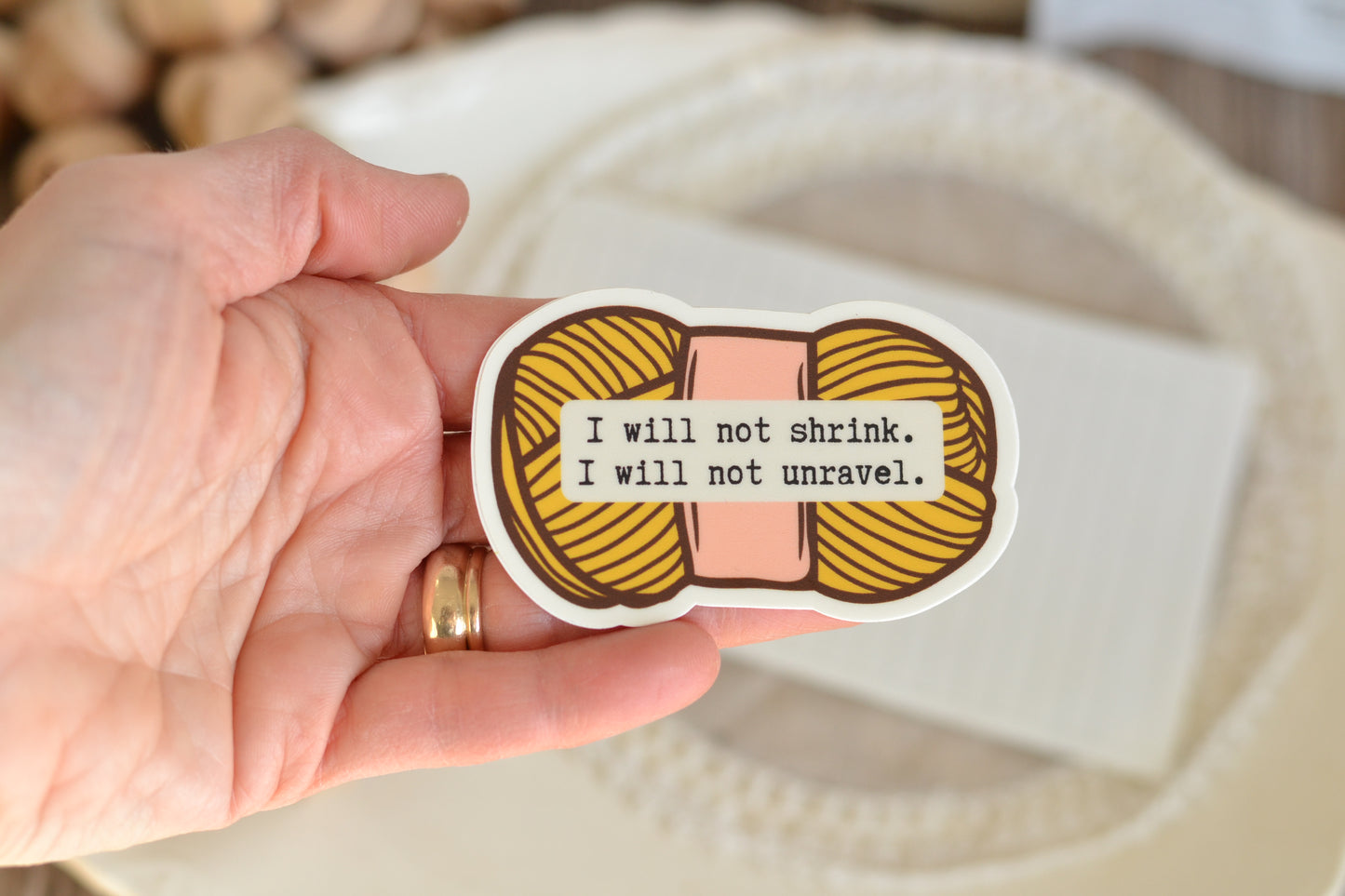 Gold Yarn - I will not shrink