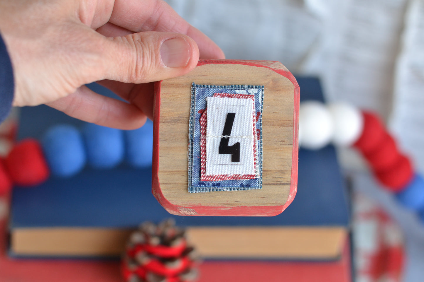 Wood Patriotic Sign "4"