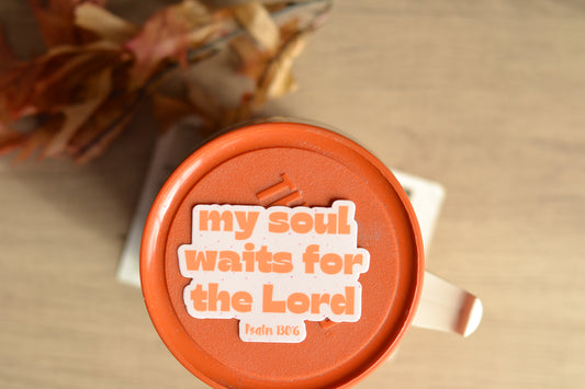 My soul waits for the Lord - Blush Sticker