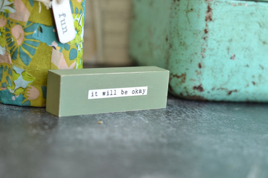 Sage Green Mini Wood Sign