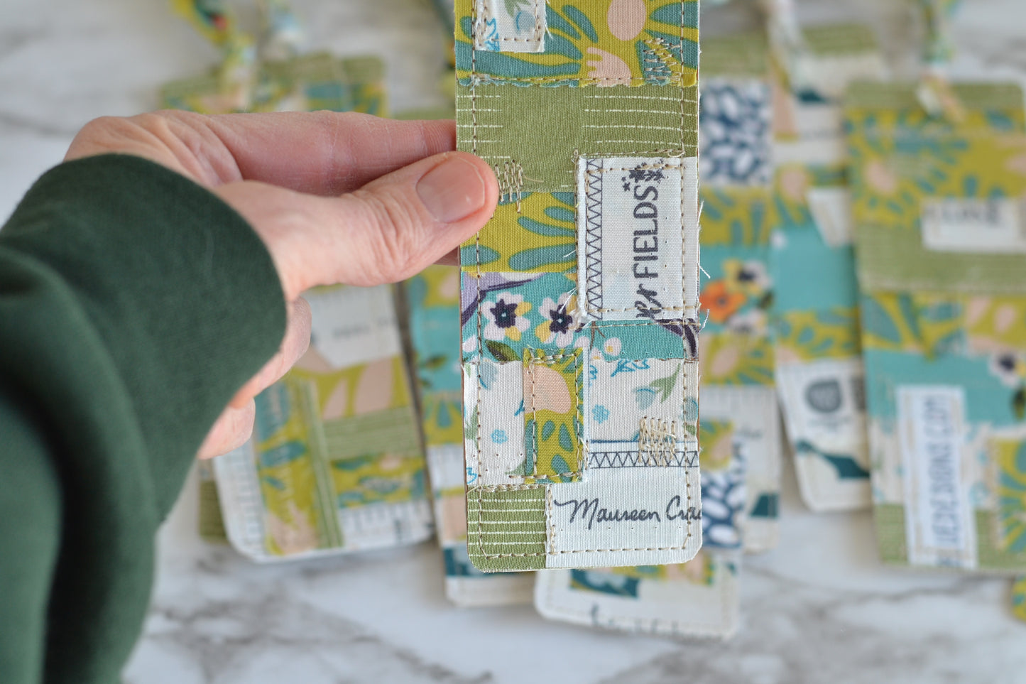 GREEN Scrappy Bookmark