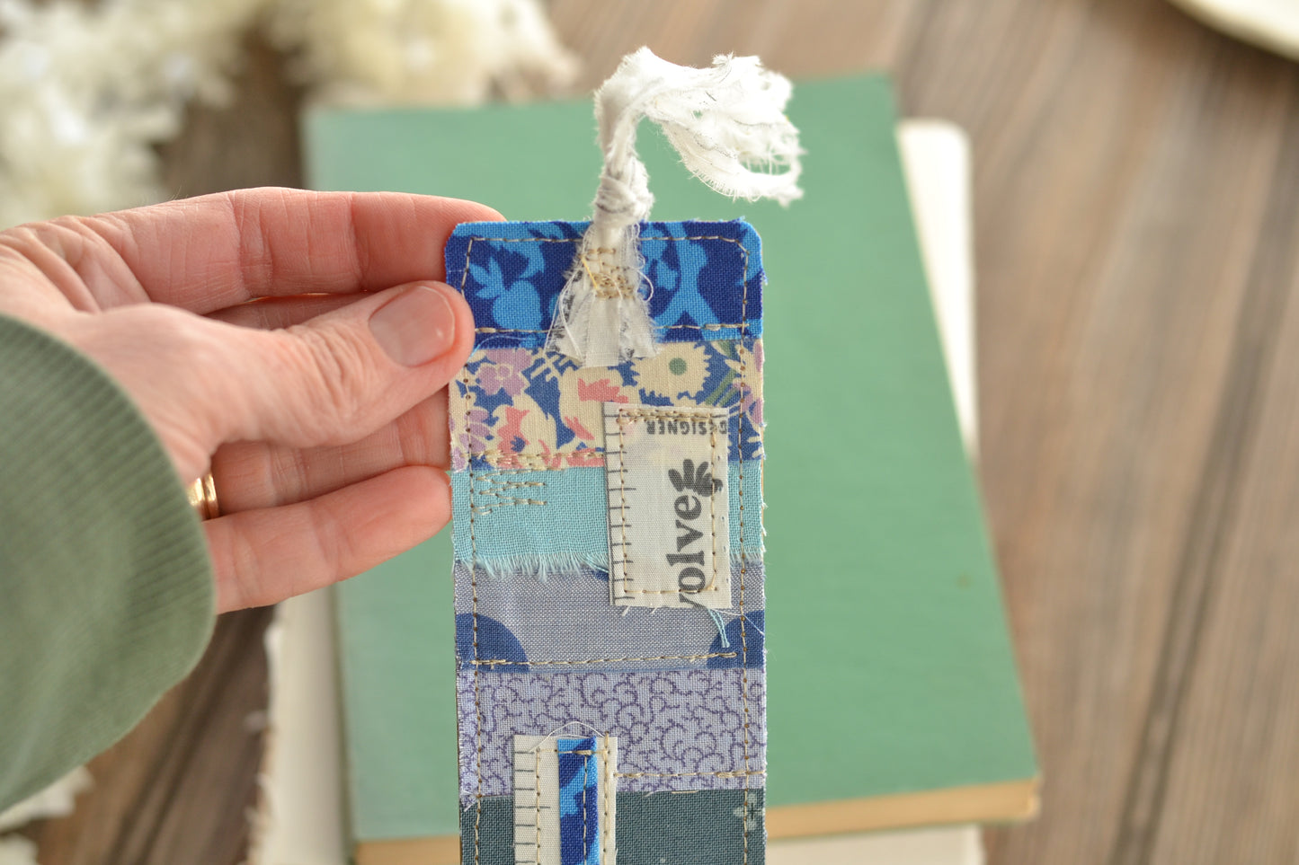 BLUE Scrappy Bookmark