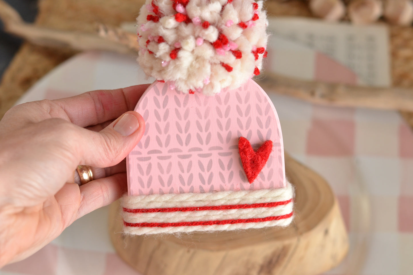 Valentine's Wood Winter Beanie