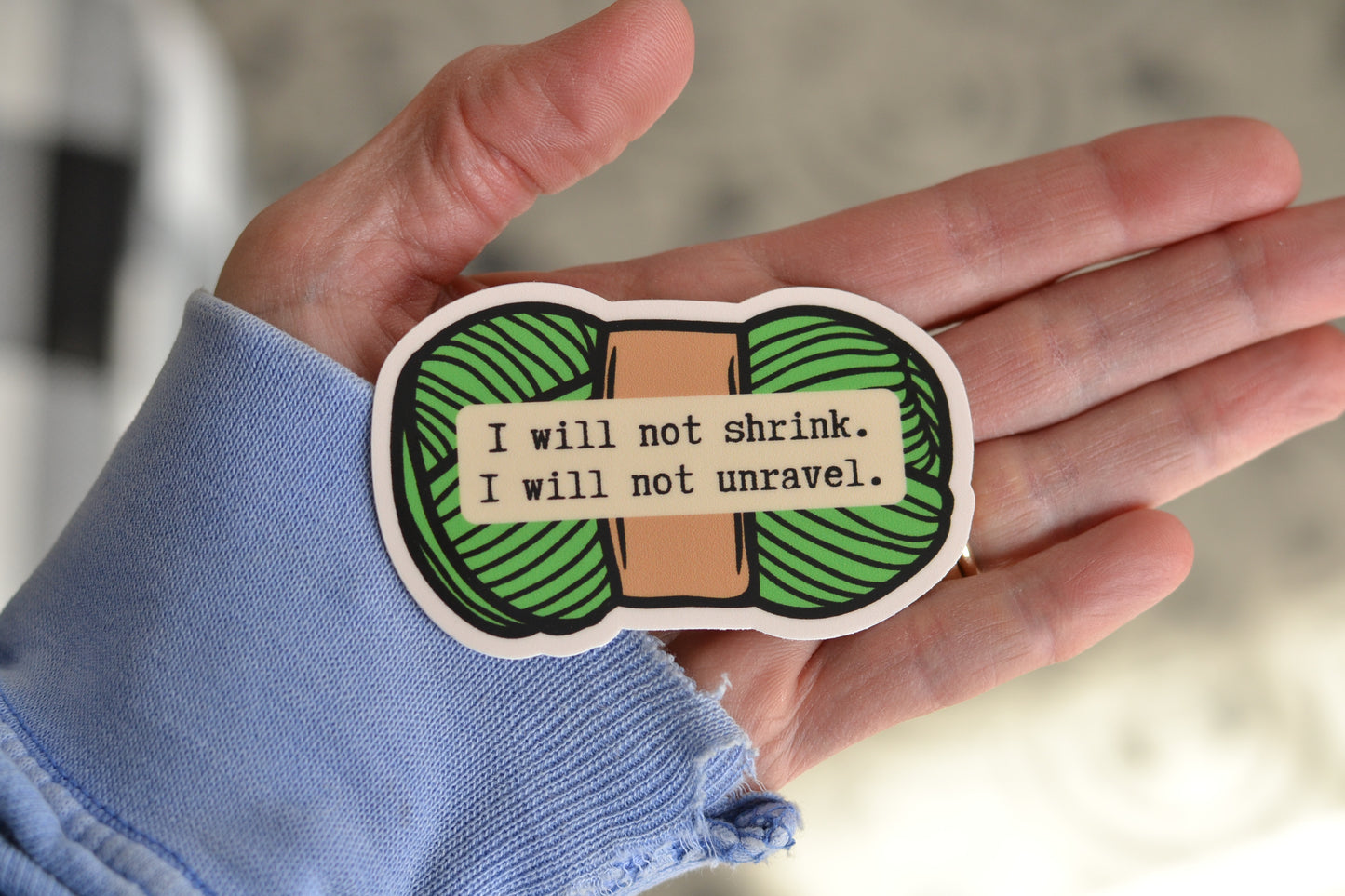 Green Yarn Sticker - *stickers ship free*