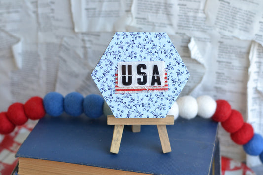 Small Wood Stained Easel for Tiered Trays