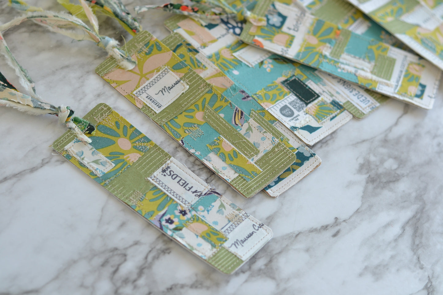 GREEN Scrappy Bookmark
