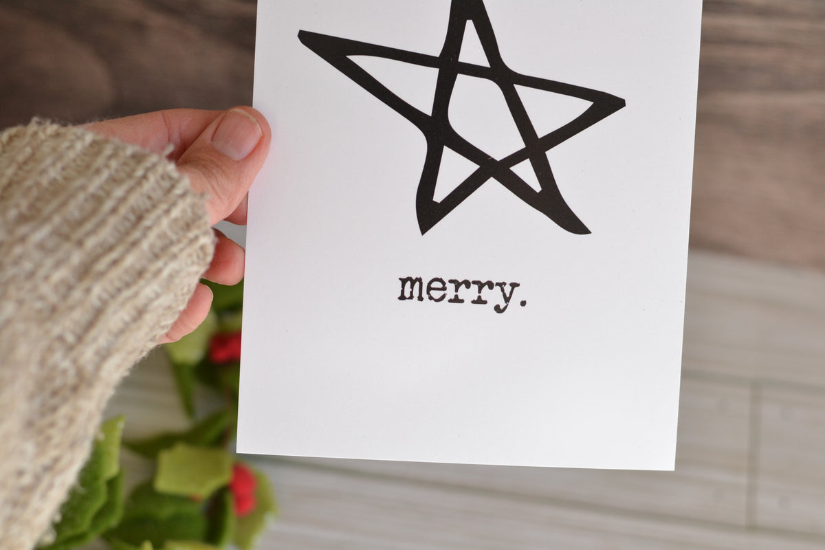 White Merry Print - *frame not included