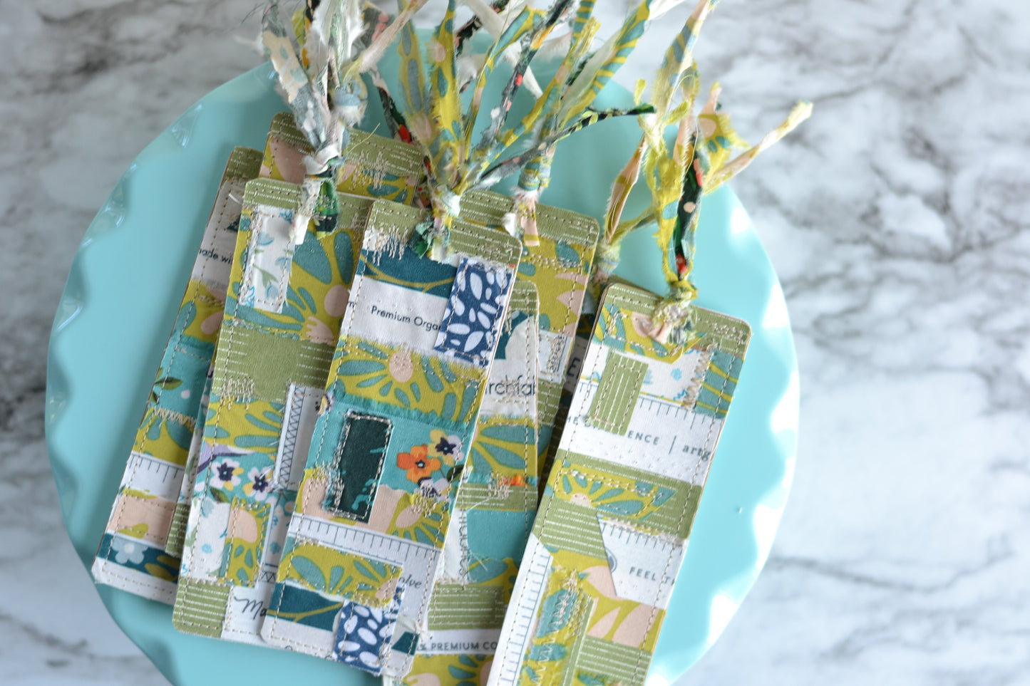 GREEN Scrappy Bookmark