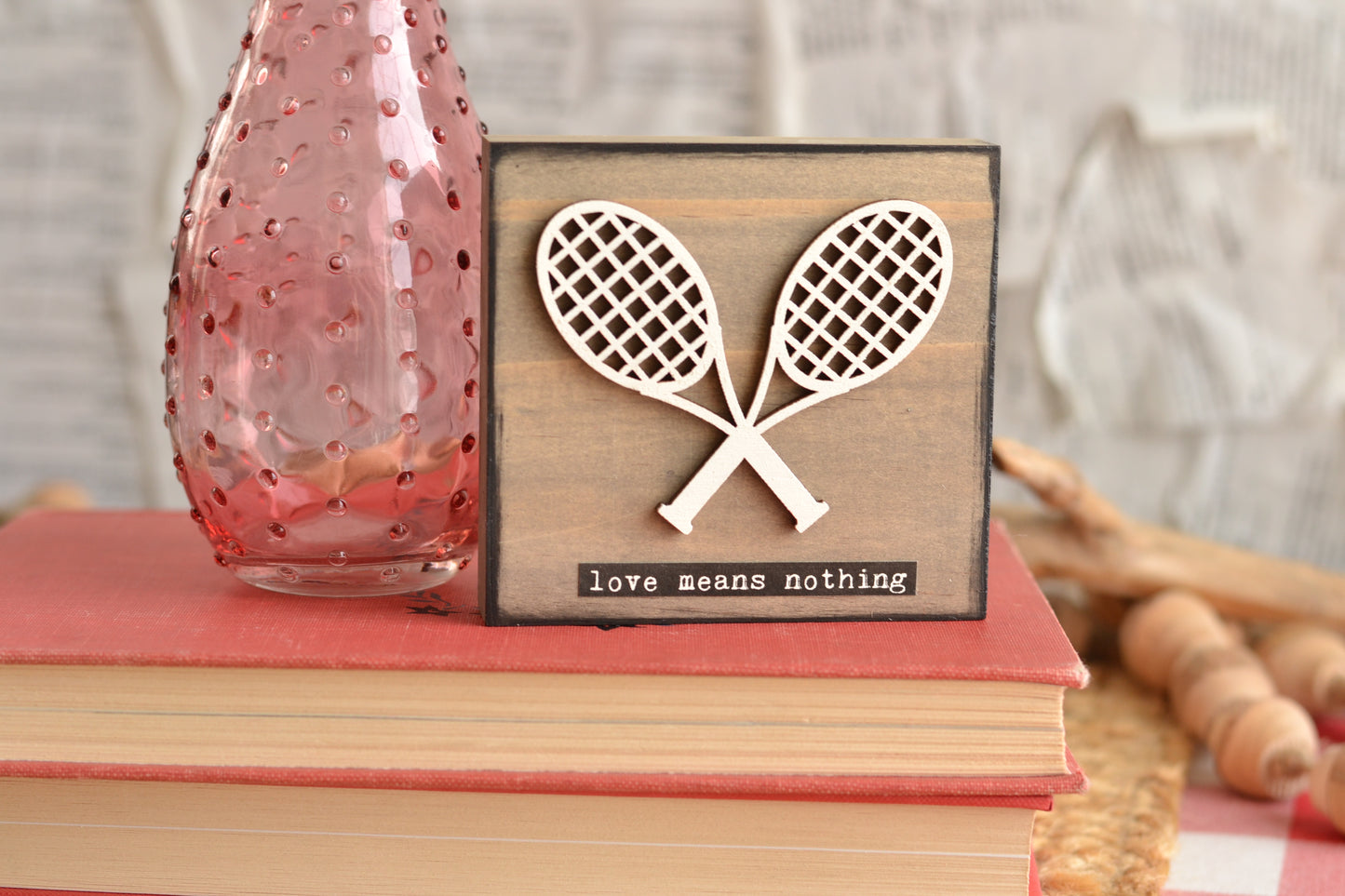 Tennis Valentines Sign - Love Means Nothing