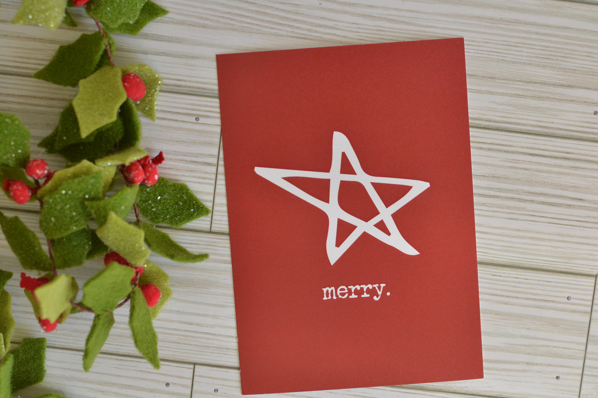 Red Merry Print - *frame not included