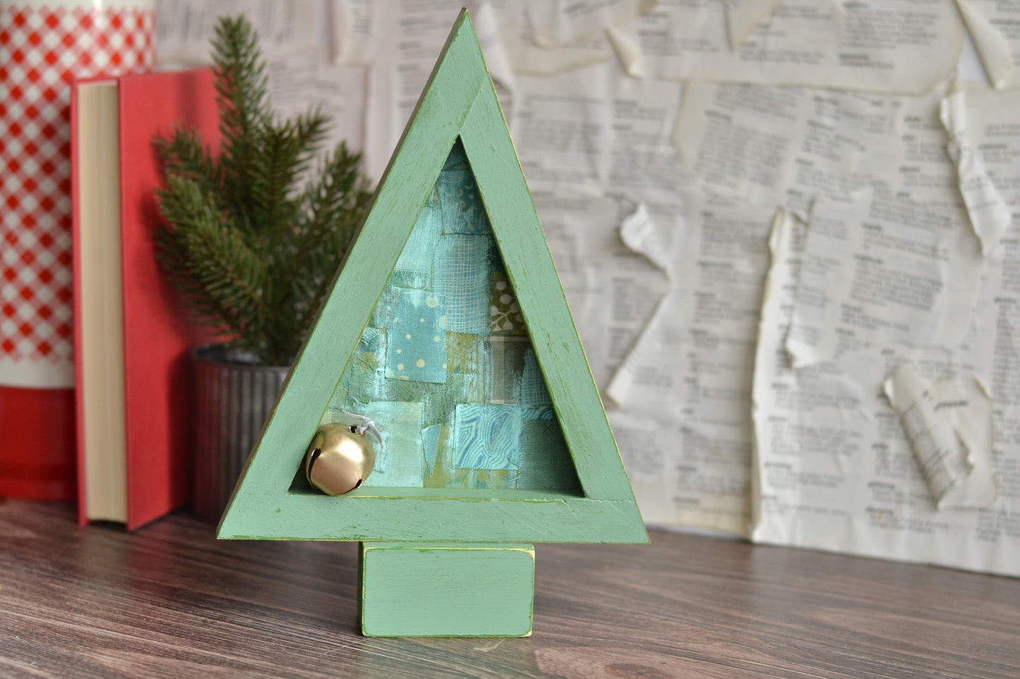 Sage Green Patchwork Tree