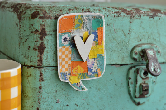 Fabric Speech Bubble Magnet