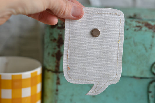 Fabric Speech Bubble Magnet