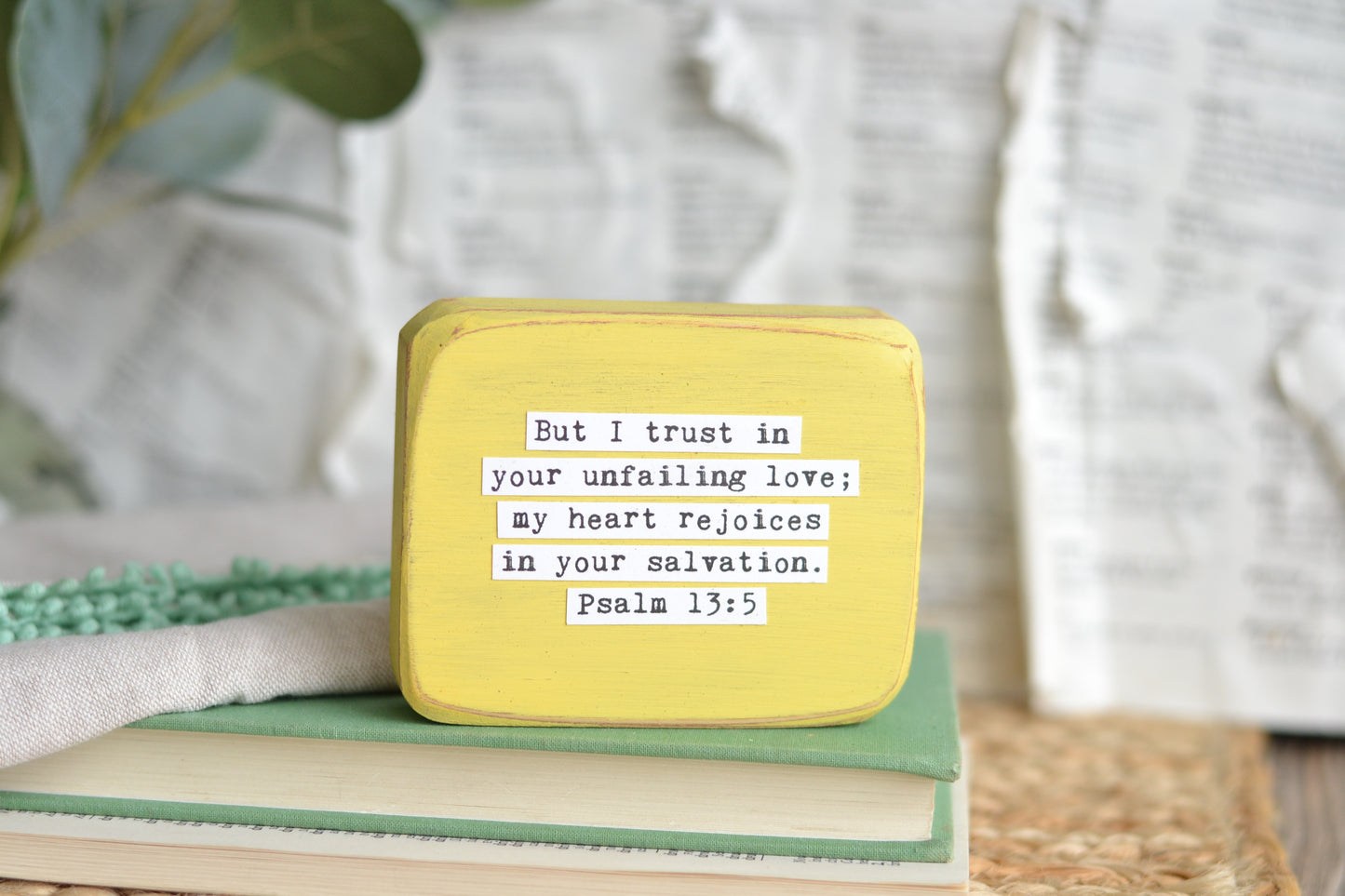 YELLOW 'But I trust...' Psalm 13:5