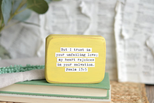 YELLOW 'But I trust...' Psalm 13:5