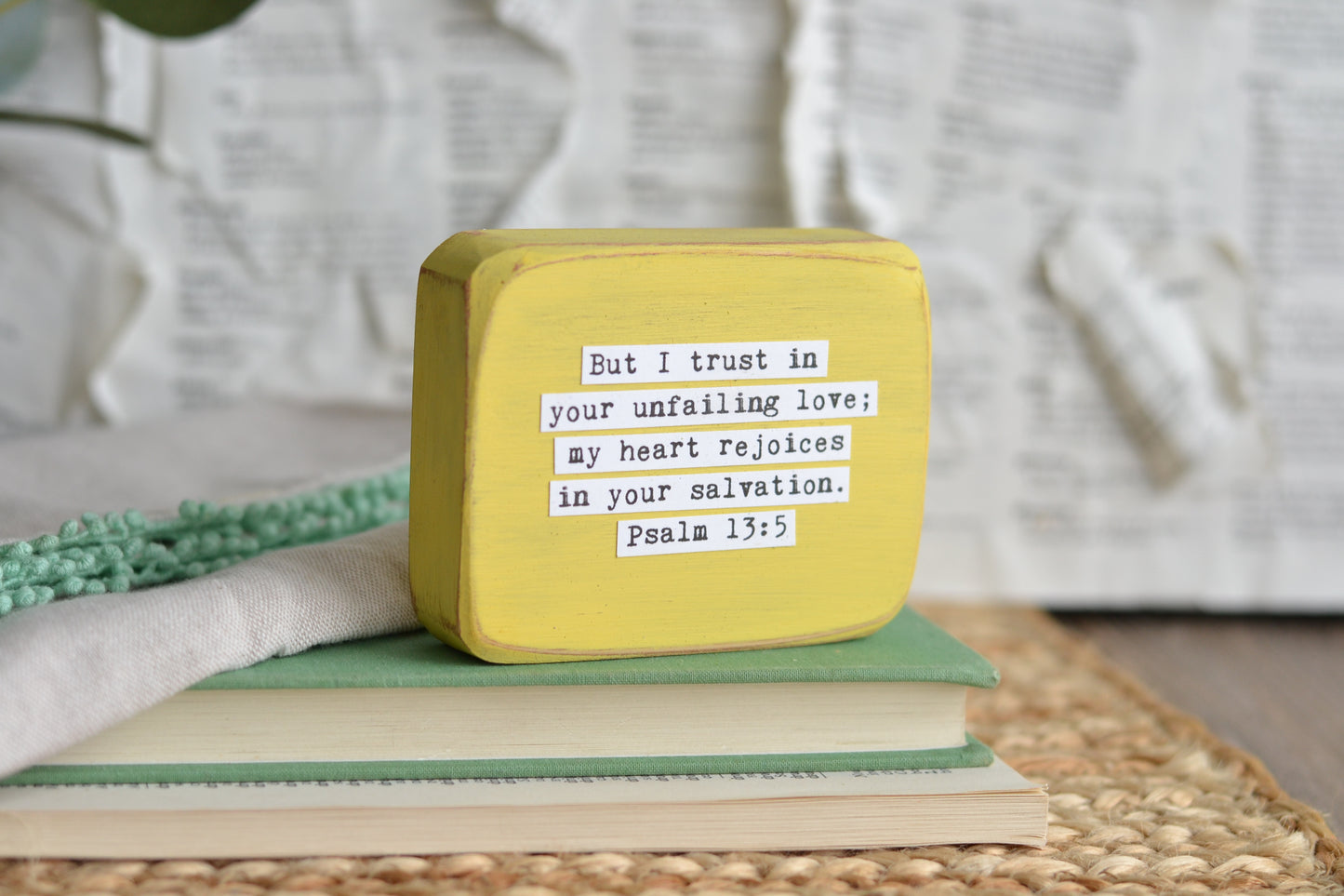 YELLOW 'But I trust...' Psalm 13:5