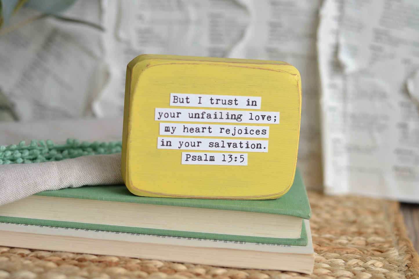 YELLOW 'But I trust...' Psalm 13:5