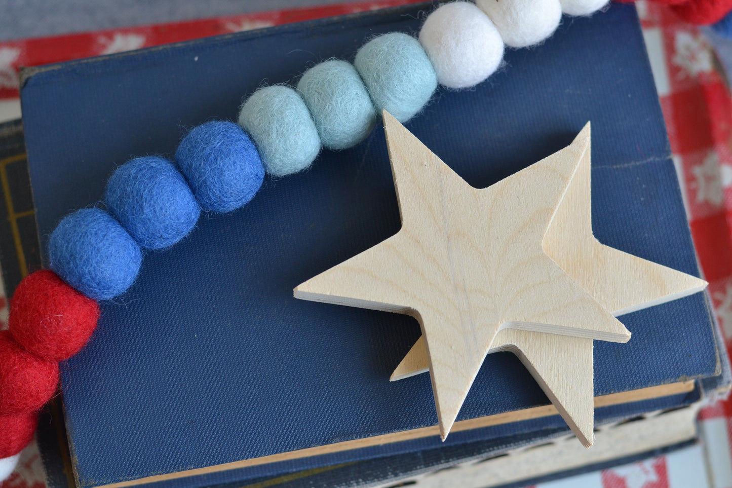 TWO Unfinished Wood Stars