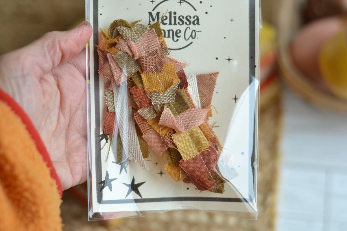 Scrap Fabric Ribbon - Rustic Fall