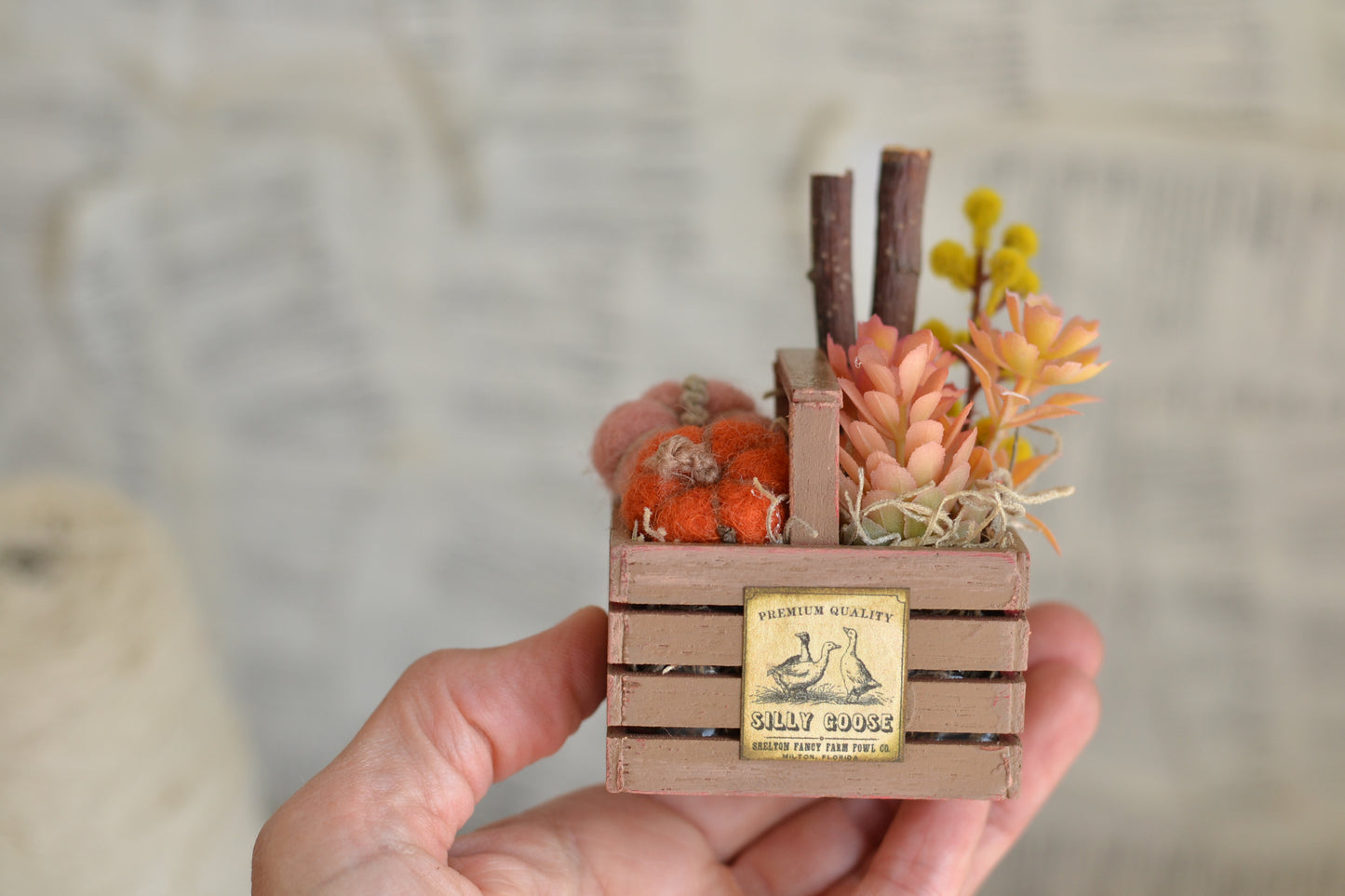 Autumn Floral Mini Basket