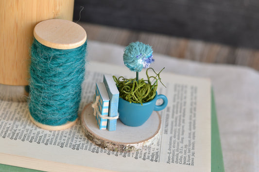 BLUE Books and Flowers Sign