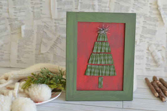 FRAMED Ruffled Tree - 5"x7"   *frame included