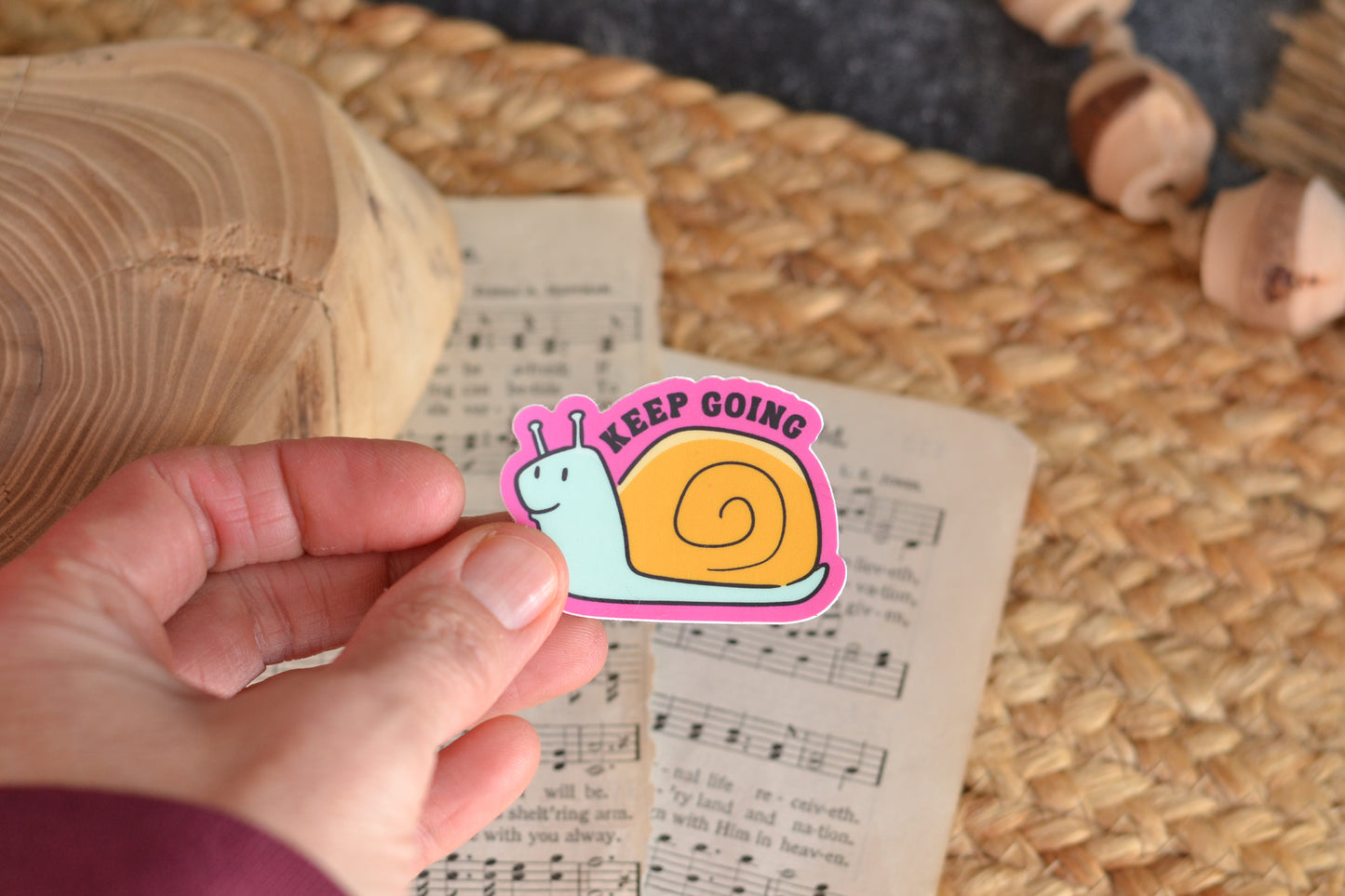 Keep Going Snail Sticker