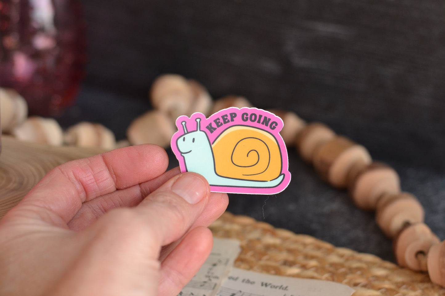 Keep Going Snail Sticker