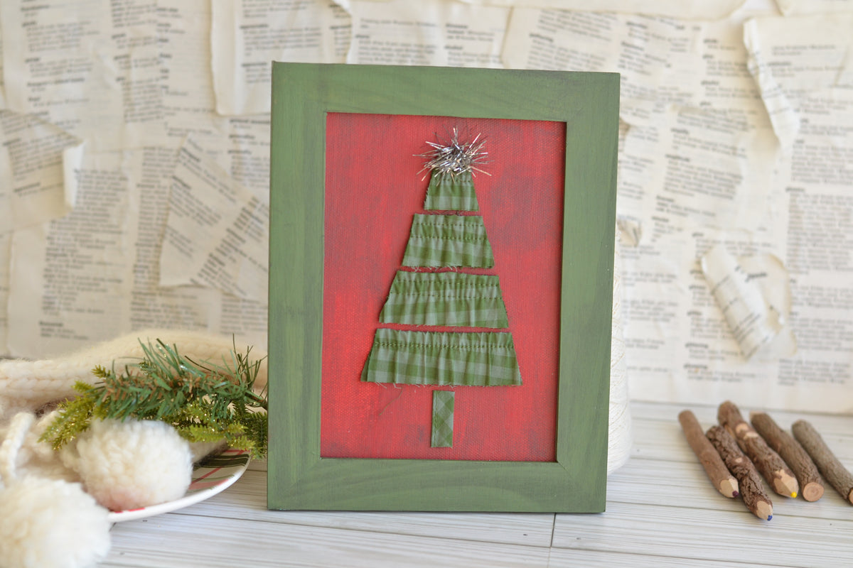 FRAMED Ruffled Tree - 5"x7"   *frame included