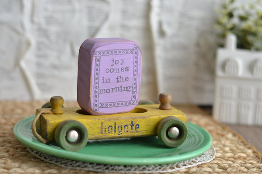 Lavender Joy Sign -hand stamped