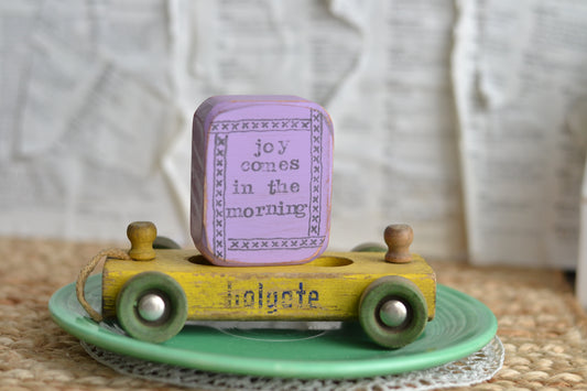 Lavender Joy Sign -hand stamped