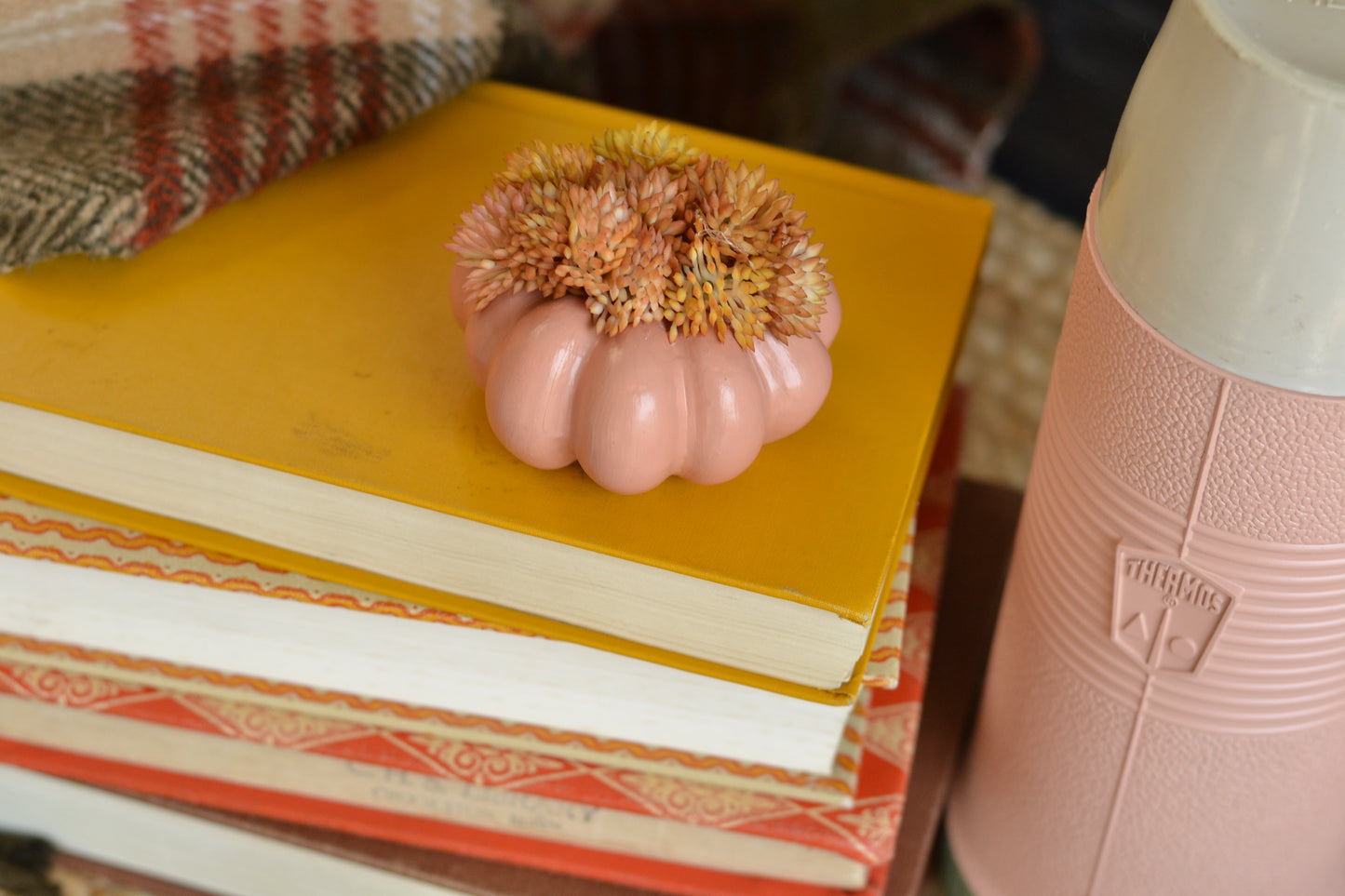 Autumn Floral Mini Blush Pumpkin