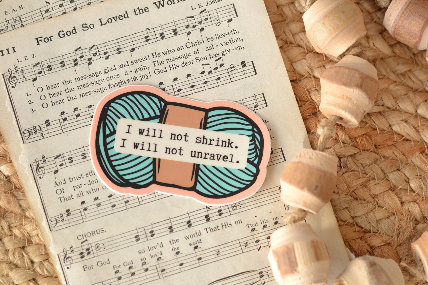 Blue Yarn - I will not shrink