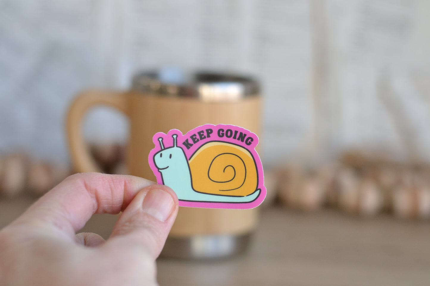 Keep Going Snail Sticker