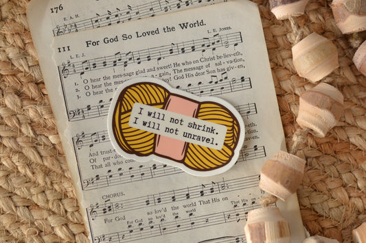 Gold Yarn - I will not shrink