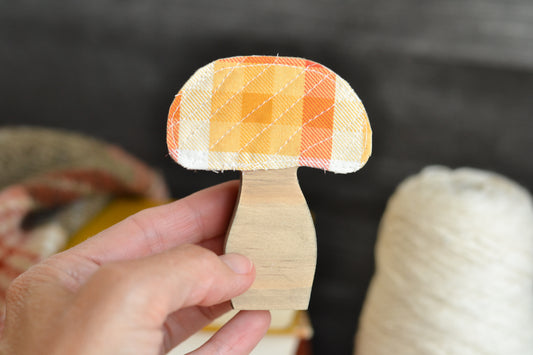 Quilted Wood Mushroom