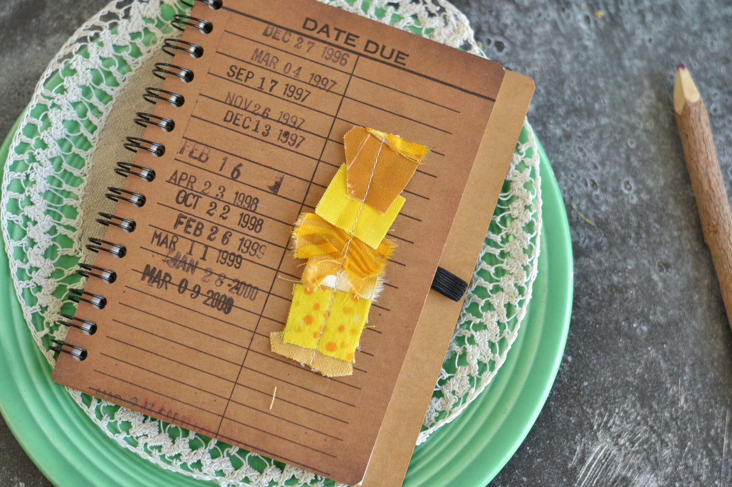 Yellow Lined Library Themed Notebook