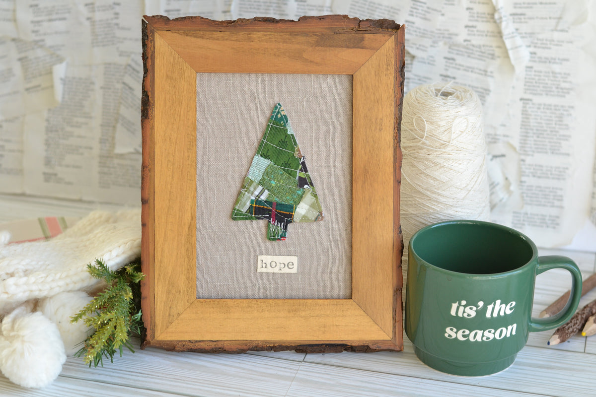UNFRAMED Quilted Tree - 5"x7" Canvas G47 *frame not included