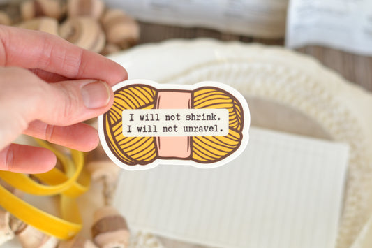 Gold Yarn - I will not shrink